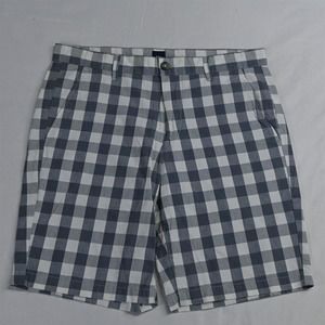 Gap‎ 32 x 10" Blue White Gingham Check Chino Shorts